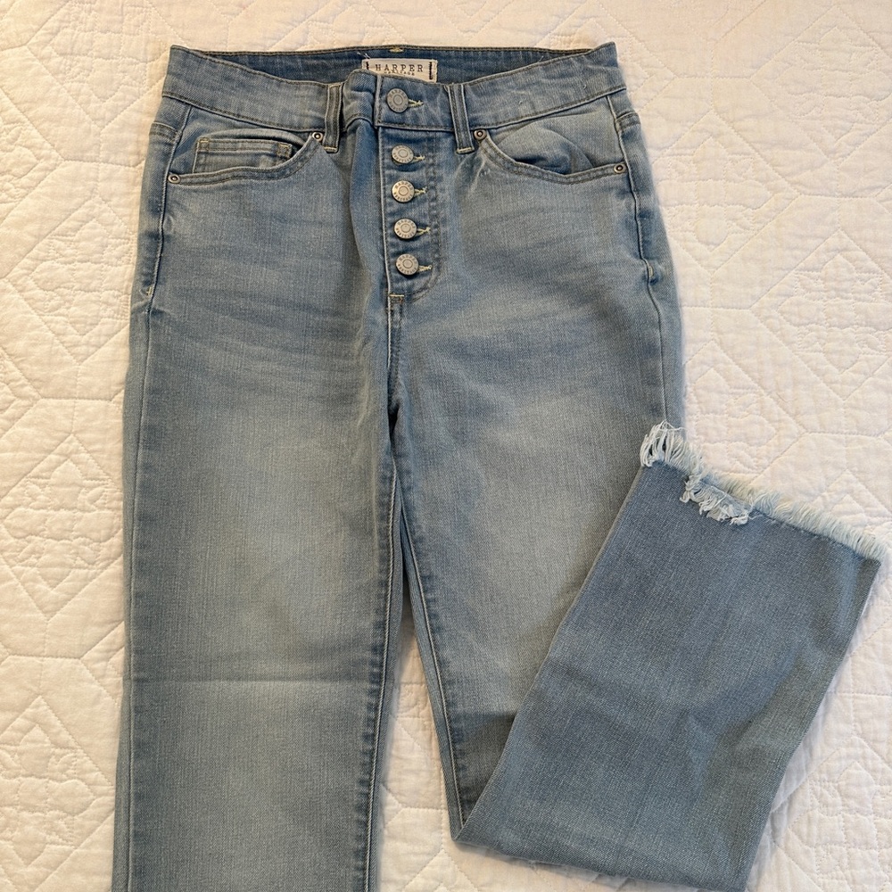 Harper Heritage High Rise Crop Flare Jeans Size 27